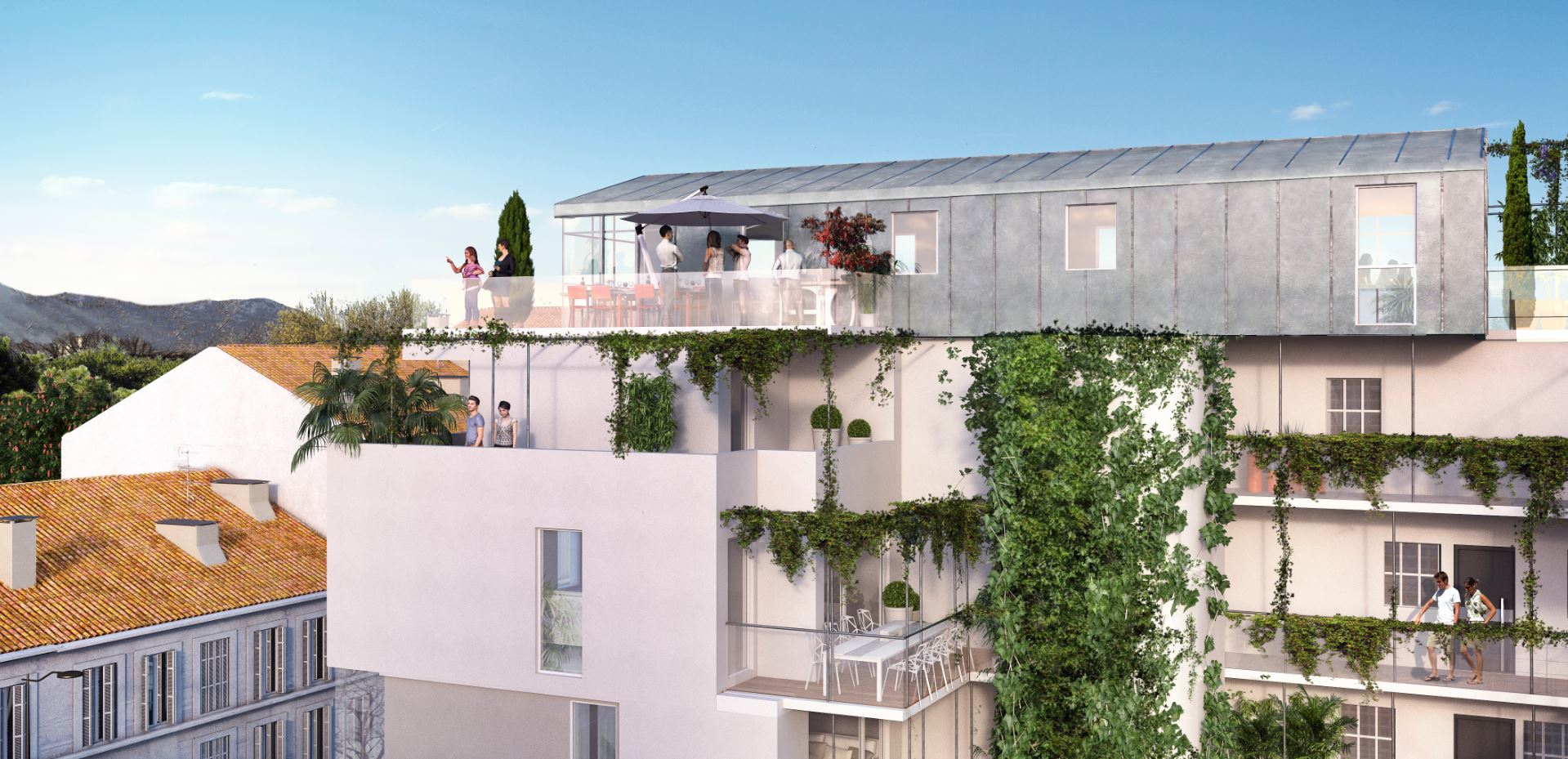 LUCIA : Le Dernier Toit-Terrasse aux prestations sur Mesure sans voisin au-dessus, le DERNIER ÉTAGE mérite de se distinguer des étages inférieurs !