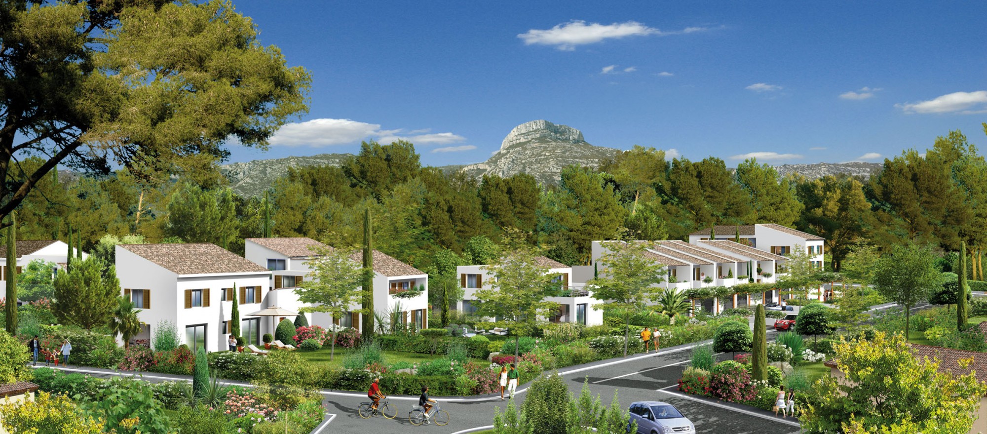 CASA BIANCA : LOTISSEMENT AVEC PISCINE AU PIED DU GARLABAN A AUBAGNE