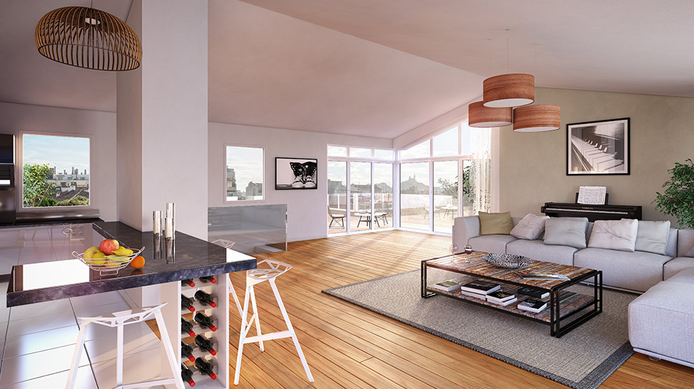 LUCIA : GRAND SUCCES COMMERCIAL POUR CES APPARTEMENTS HAUT DE GAMME BBC AU CŒUR DU 4EME ARR. DE MARSEILLE