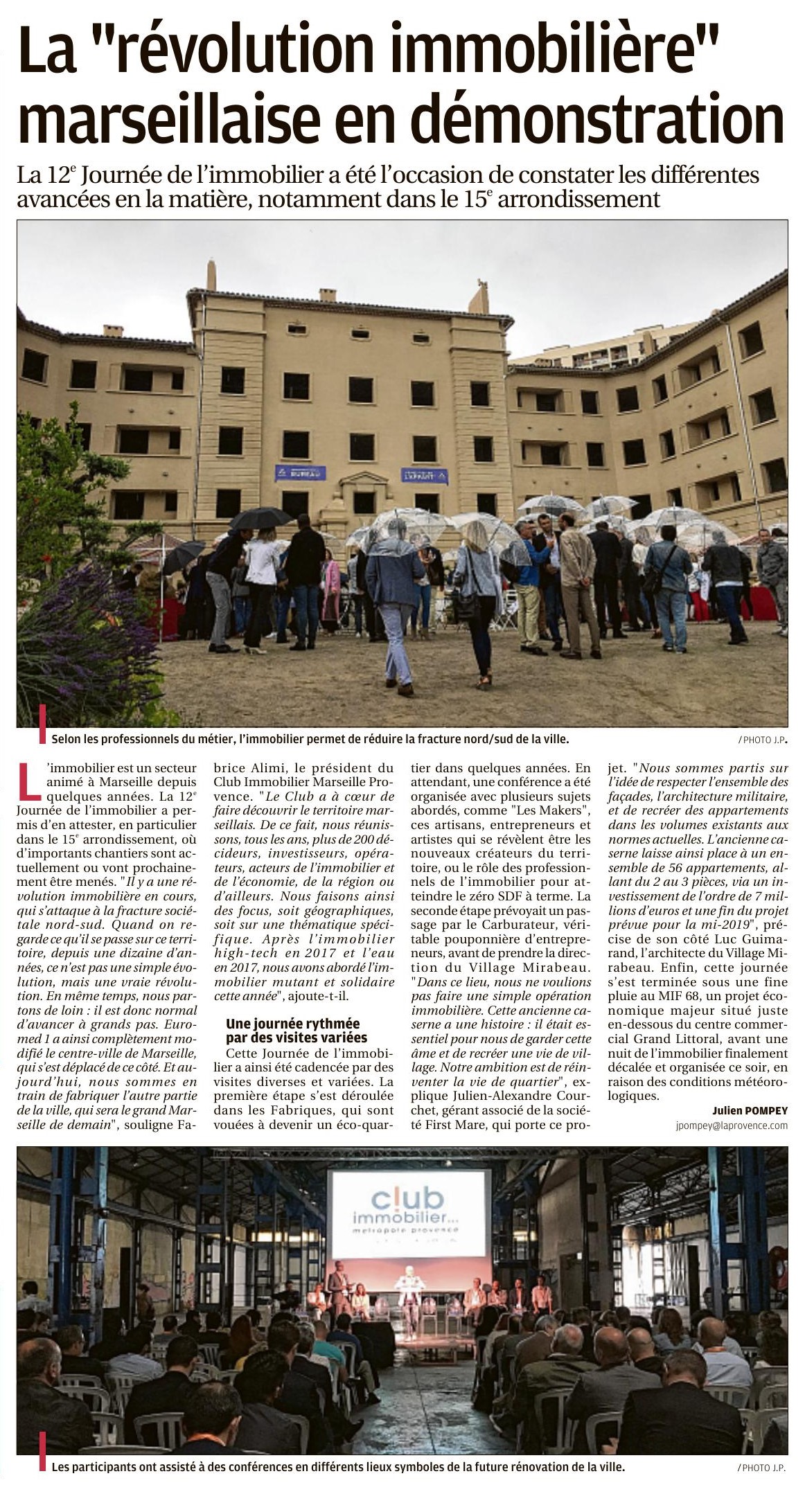 La Révolution immobilière marseillaise en démonstration (La Provence, juin 2018)